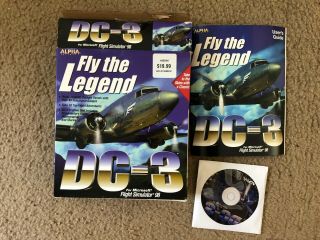 Dc - 3 For Microsoft Flight Simulator 98 (windows 98,  Alpha,  1998) Fly The Legend