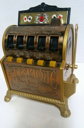 Vintage Waco Table Top Slot Machine Cigarette Lighter.  Poker/ Blackjack