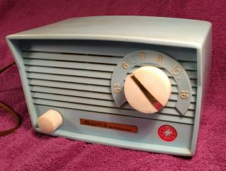 Vintage Monarch Hi Fi Master Am Radio,  Baby Blue,  Made In Japan.