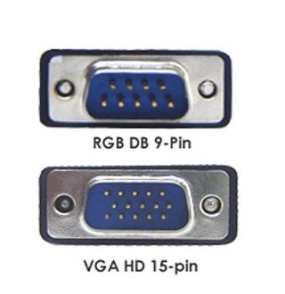 Rgb D - Sub 9 - Pin To D - Sub 15 Pin Vga Video Adapter Cable