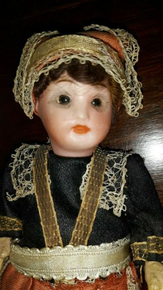 Antique Miniature German Bisque Dollhouse Doll Marked 2