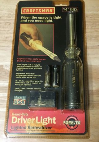 Vintage Craftsman Usa Lighted Hex Driver Lighted Screwdriver Usa 41993