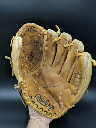 Vintage Rawlings Baseball Glove,  Mitt Rbg59,  Jose Canseco 12 ",  Deep Well Pocket