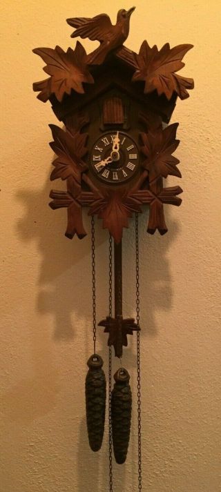 Workng Rare West Germany Helmut Kammerer Cuckoo Clock Black Forest See Video R80