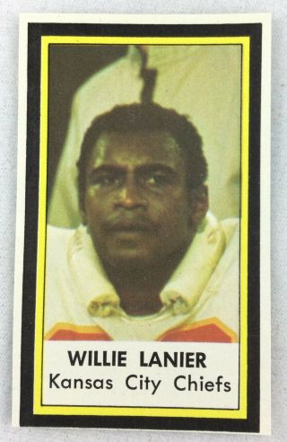 Nfl 1971 Dell Football Stamp - Kansas City Chiefs - Willie Lanier