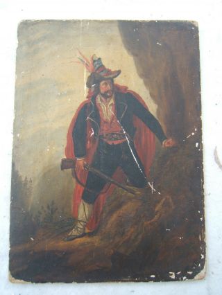french spanish soldier conquistador painting 18th 19th century antique vtg old 3