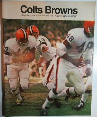 1968 Baltimore Colts Chicago Bears Football Game Program