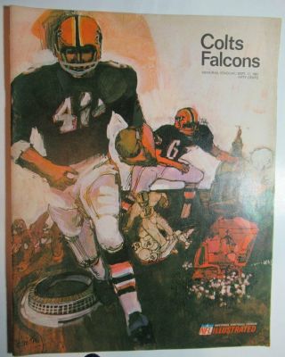 1967 Baltimore Colts Atlanta Falcons Football Game Program