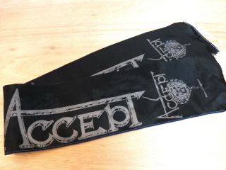 Accept - Logo - Vintage 80s Concert Scarf - Made In England
