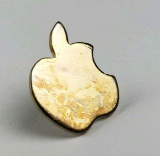 Apple Computer Pin Gold Color Lapel Authentic Vintage Mac 2