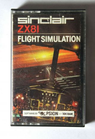 Timex Sinclair Zx81 Flight Simulation Game Cassette 1982