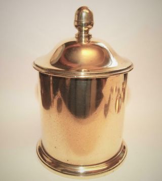 Antique Brass Casket Tobacco Jar Box Caddy Canister Georgian Victorian