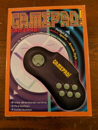Pc Gamepad Retro Vintage Computer Video Game Controller With Box