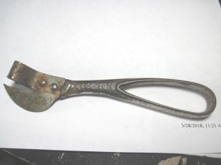 Cast Iron Tin Can Opener - Antique,  Primitive,  Vintage Never Slip Pat=may 18 12