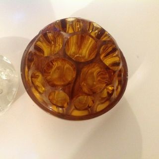 2 Vintage Glass Flower Frogs,  4.  5 