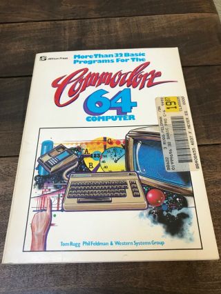 32 Basic Programs,  Commodore 64 Computer Book,  Rugg And Feldman,  322 Pages,  1983