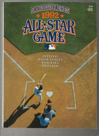 1992 Mlb Baseball All - Star Game Program - San Diego Padres