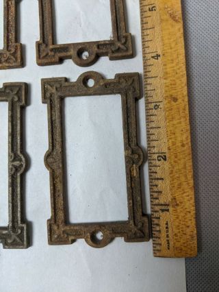 Antique Eastlake Style Victorian Cast Iron Cabinet Card Label Holders Set of 35 3