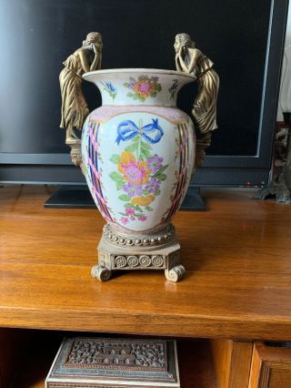 Good Antique Chinese Porcelain & Bronze Archaic Shaped Vase 18th/19th Century