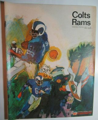 1967 Baltimore Colts Los Angeles Rams Football Game Program