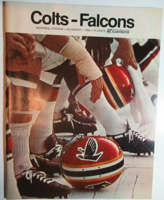 1968 Baltimore Colts Atlanta Falcons Football Game Program