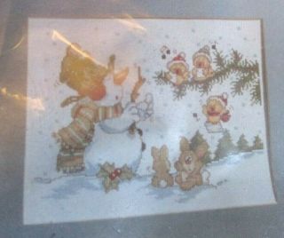Vintage Design Singing In The Snow Counted Cross Stitch Kit 1060