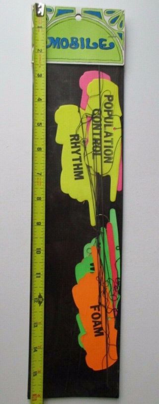 Vintage Psychedelic Day Glo Mobile Birth Control Theme Ultra Rare 1960 