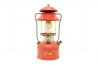 Vintage Camping Hunting Light Gas Burning Lantern Coleman 200a Marked 1956 Red