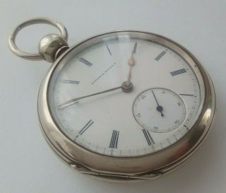 GOOD RARE,  ANTIQUE AMERICAN,  NATIONAL WATCH Co,  WH FERRY,  POCKET WATCH,  c1871 3