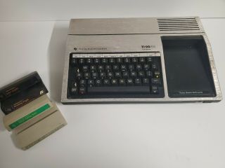 Texas Instruments Ti - 99/4a Computer - With 4 Carts