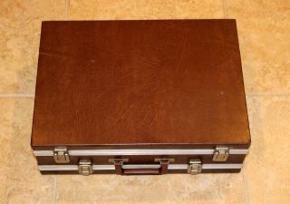 Vintage Audio Cassette Tape Carrying Case Holds 120 Tapes Double - Sided Briefcase