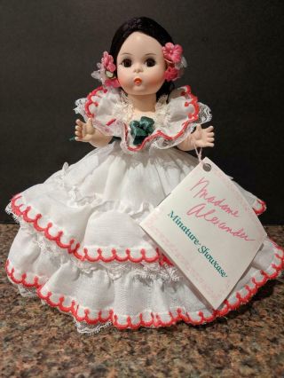 Rare Vintage Madame Alexander Doll Panama 555 W/ Box,  Stand & Tag