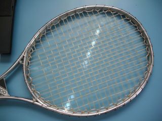 Vintage Wilson T5000 Jimmy Connors Type Steel Tennis Racket W/ Cover.  Vg