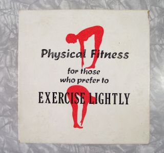 Vintage Gag Gift || Physical Fitness Exercise Joke Gift Box W/ Faux Dumbells