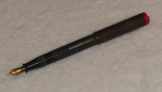 Vintage Belmont Fountain Pen,  Black Chased Hard Rubber
