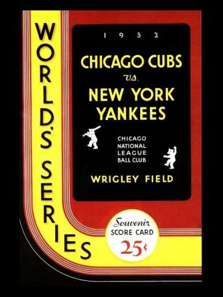 1932 World Series Program Photo Yankees And Cubs Photo 8x10