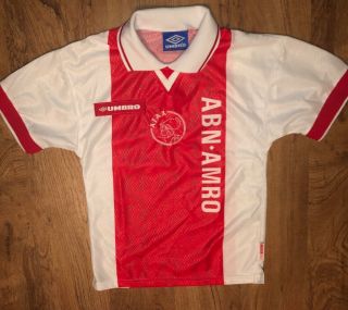 Ajax Amsterdam 1997/1998 Home Umbro Football Shirt Jersey Youth Medium