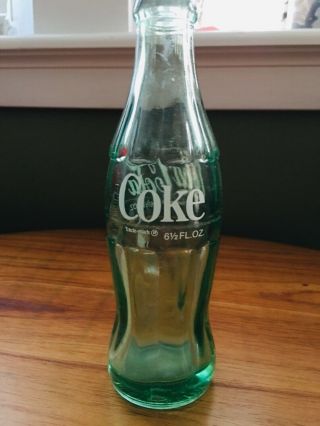Vintage Coca Cola Green Glass Bottle Westminster Md Skirted Bottom 6.  5 Oz