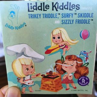 Vtg Liddle Kiddle Booklet W/tricky Triddle,  Surfy Skiddle,  & Sizzle Friddle