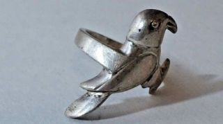 G359 Vintage italian Sterling Parrot Ring Size: 7.  75 2