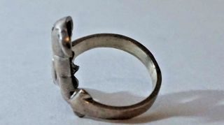 G359 Vintage italian Sterling Parrot Ring Size: 7.  75 3