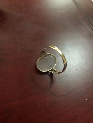 Rare Antique Georgian Or Victorian 15ct Rose Gold Cameo Ring Size Q 1/2 8 1/2 3