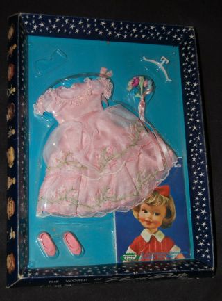 Vintage Deluxe Reading Penny Brite Doll Clothing Pink Dress Flower Girl 1964 Mip