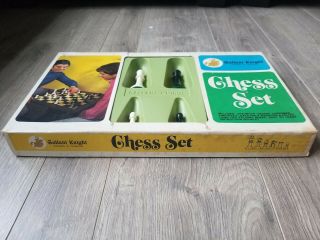 Vintage Arrco Gallant Knight Staunton Chess Set Complete Weighted Felted 3 " King