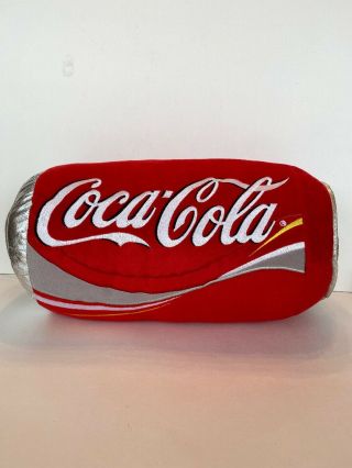 Vintage Collectible Coca Cola Can Shaped Pillow 17”x8” Pre Owned
