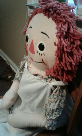 Annabelle Raggedy Ann Doll 38 " Knickerbocker 1970 