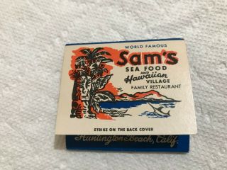 Vintage Tiki Matchbook Sam 