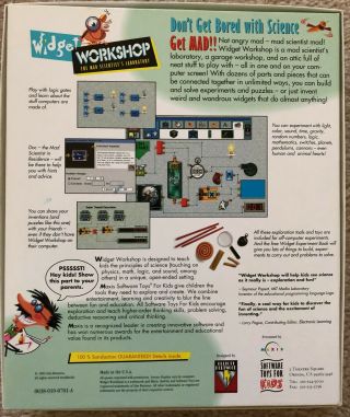 Maxis Widget Workshop The Mad Scientists Laboratory Windows 95 CD kids fun learn 2