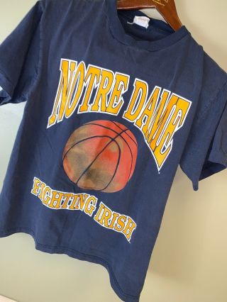 Vintage Notre Dame 80s Notre Dame T - Shirt Men 