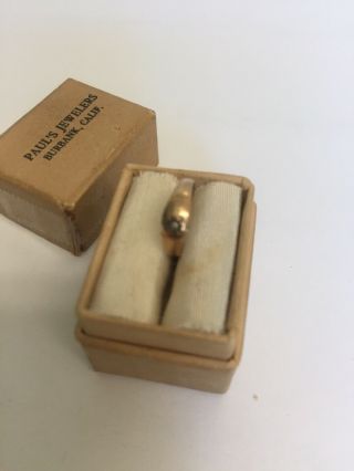 Vintage 10k Gold Baby Ring,  Charm With Tiny Seed Pearl
